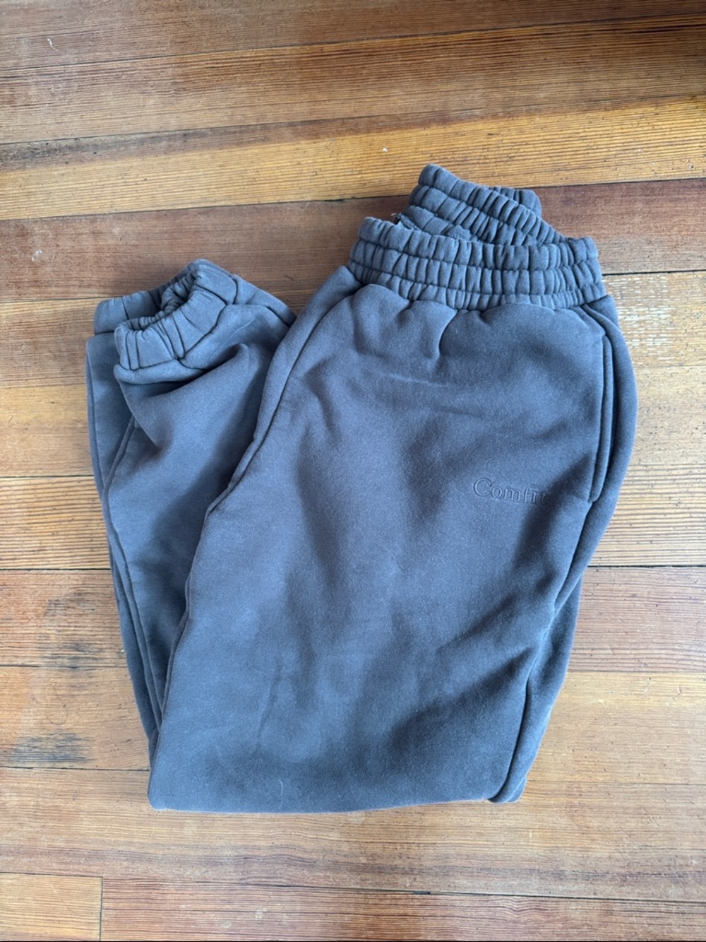 Comfrt Brown Elastic Waist Sweatpants